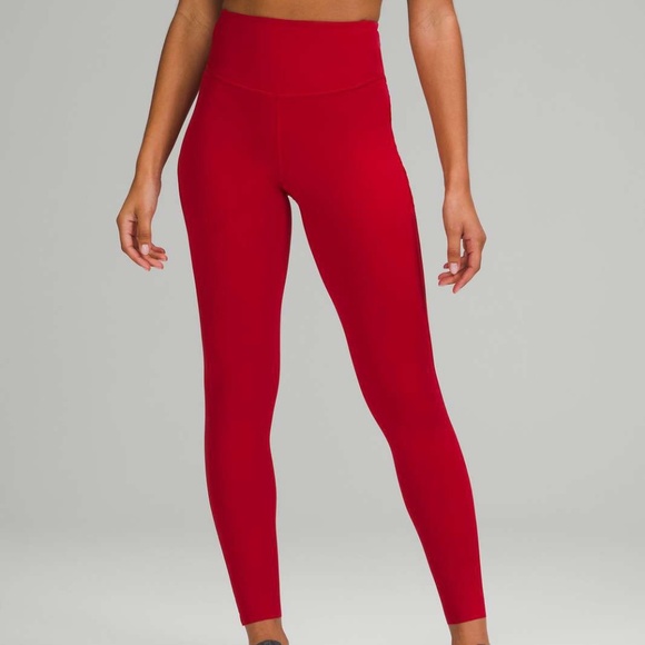Lululemon Base Pace High-Rise Running Tight 28" Dark Red - Picture 1 of 4